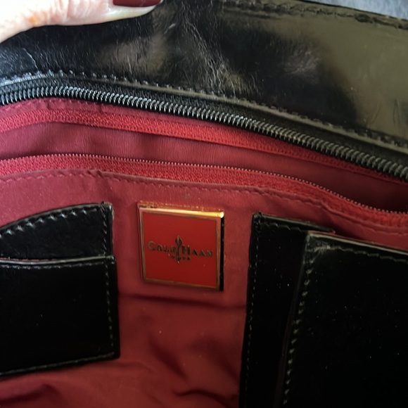 COLE HAAN Saddle Stamped Croc Handbag Purse - Picture 6 of 12